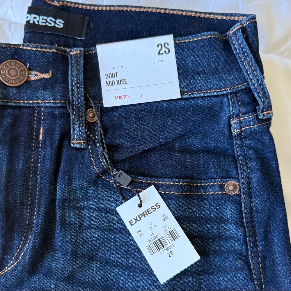 Express Women's Bootcut Mid Rise Stretch Jeans